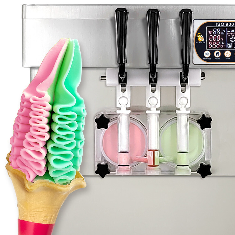 lice Commercial ETL 3 flavors floor style soft ice cream machine,yogurt maker