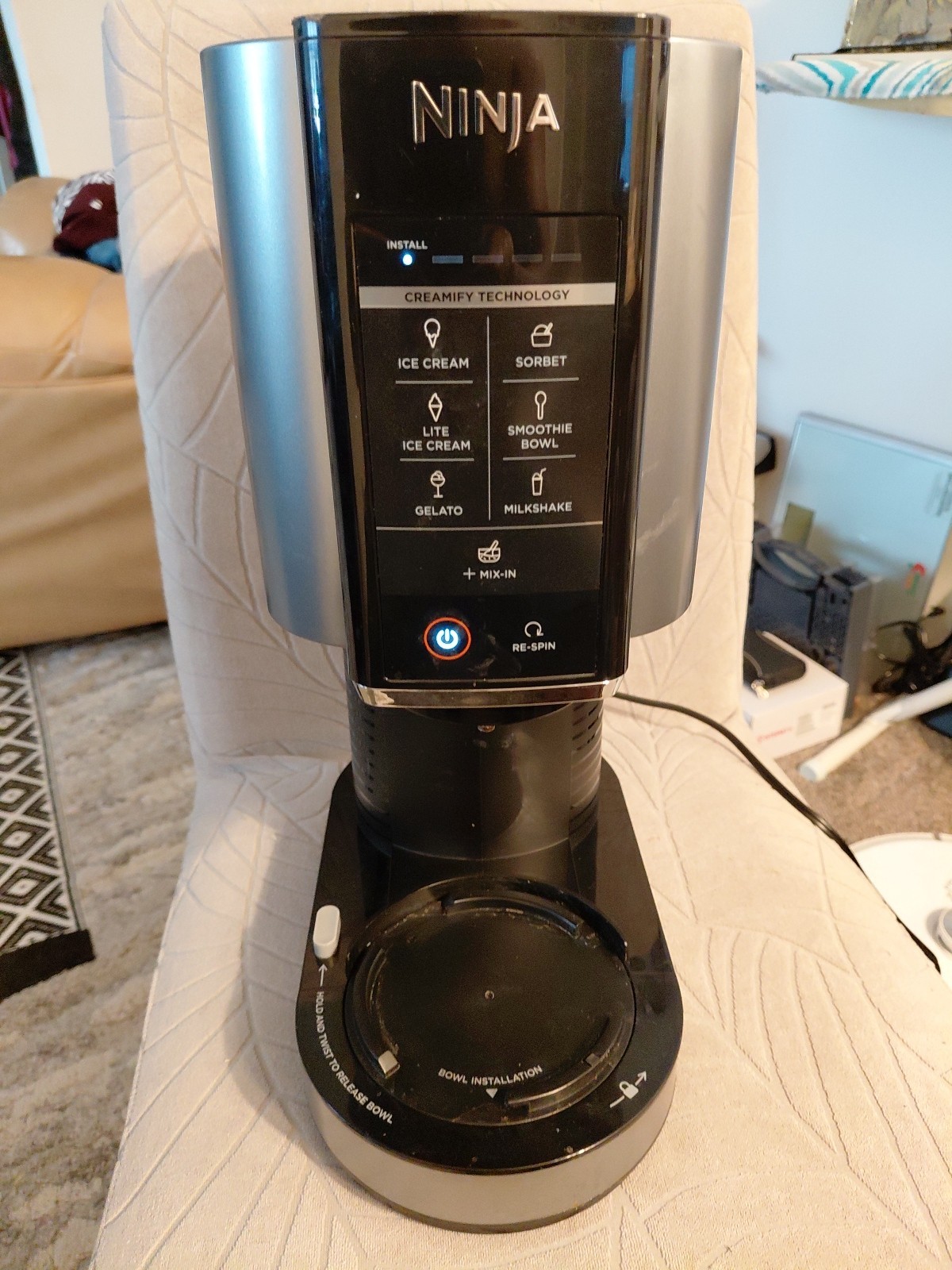 Ninja NC301 CREAMi Ice Cream Maker 7 One-Touch Programs, Silver BODY ONLY