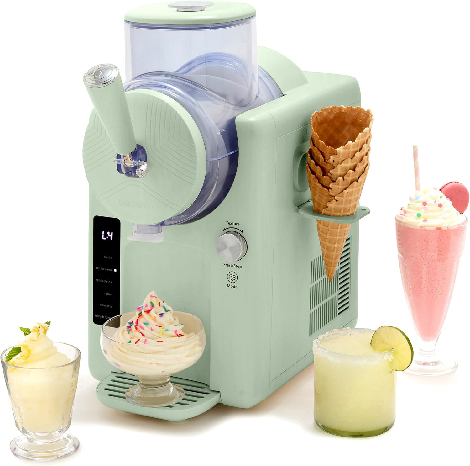 Greenpan Frost Ice Cream Machine & Frozen Drink Maker, Soft Serve, Slushie, Sorb