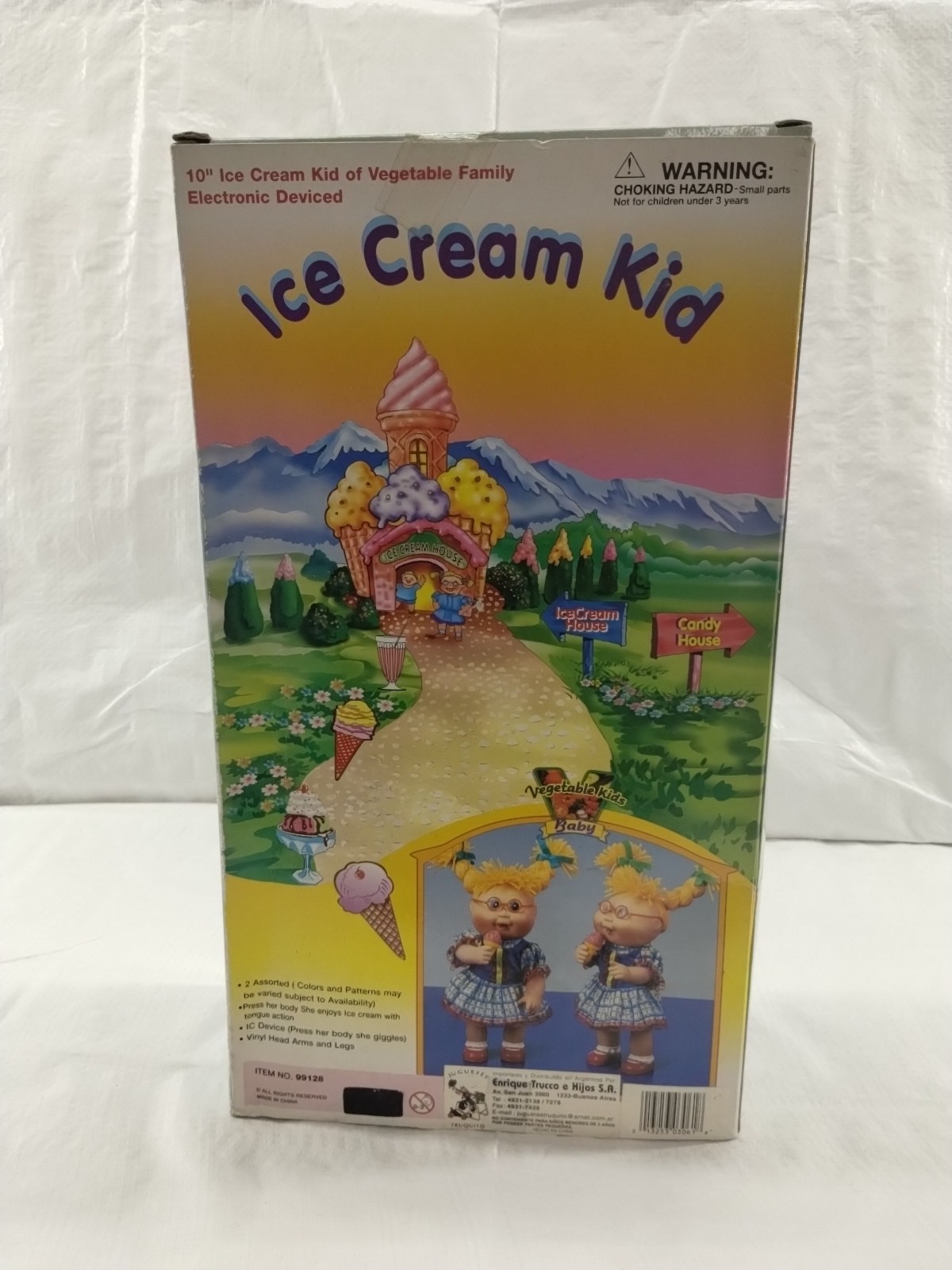 10-in Ice Cream Kit Of Vegetable Family Doll With Glasses Yellow Hair Festive Dr