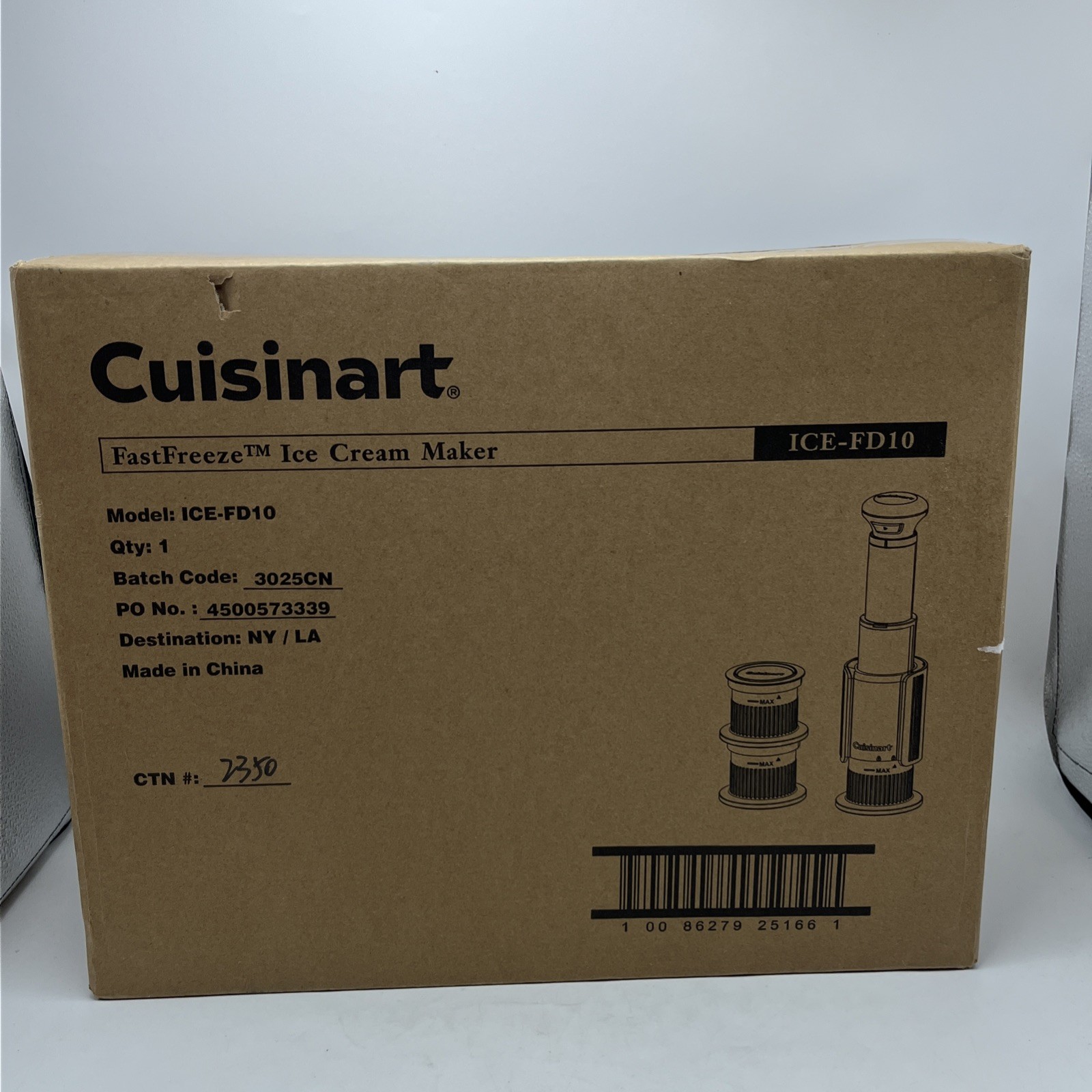 Cuisinart FastFreeze 5-in-1 Ice Cream Maker Machine Model ICE-FD10