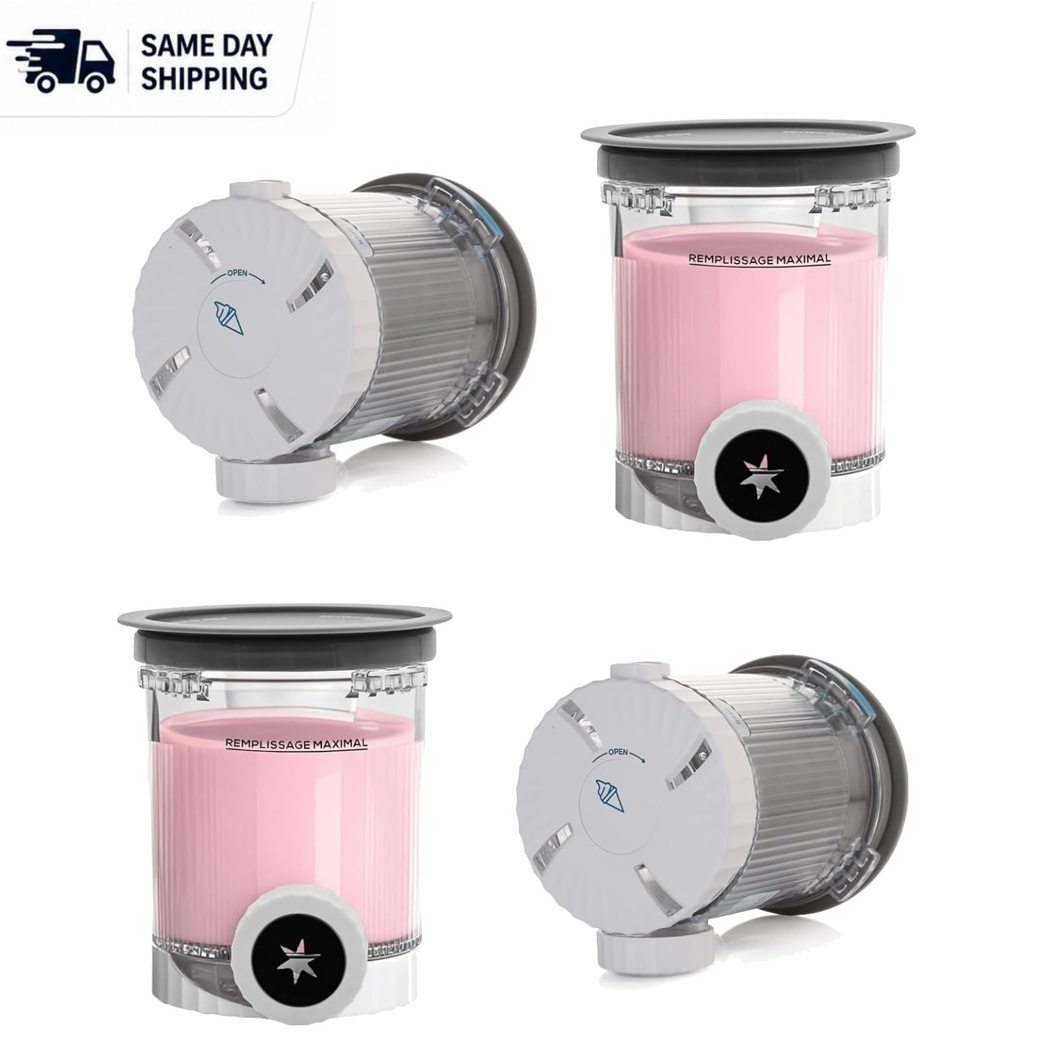 4 Pack 16oz Creami Swirl Ice Cream Containers for NC700 Makers – Dishwasher Safe