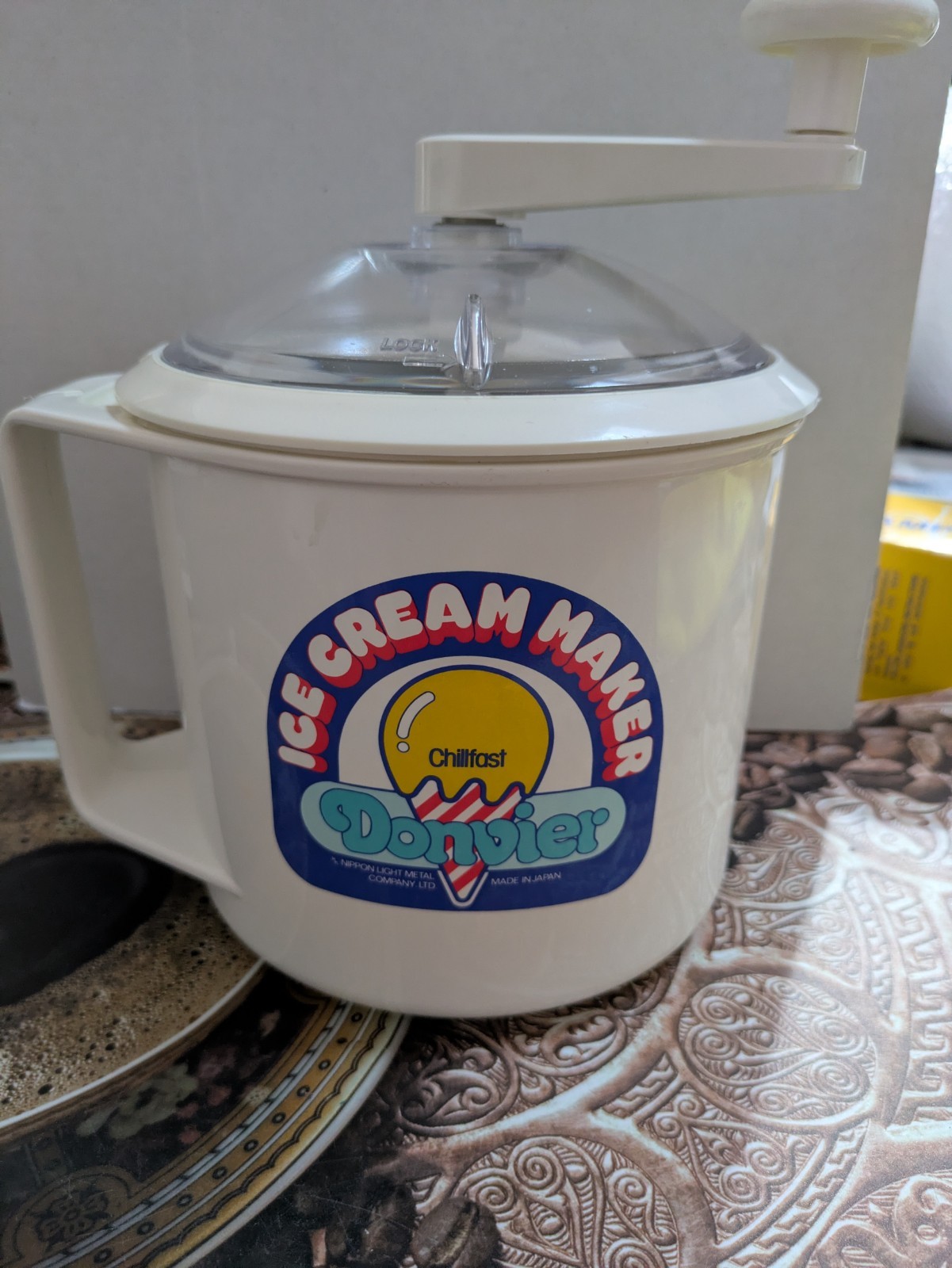 Vintage Donicer Ice Cream Maker ChillFast 1 Pint Blue Original Box, With Booklet