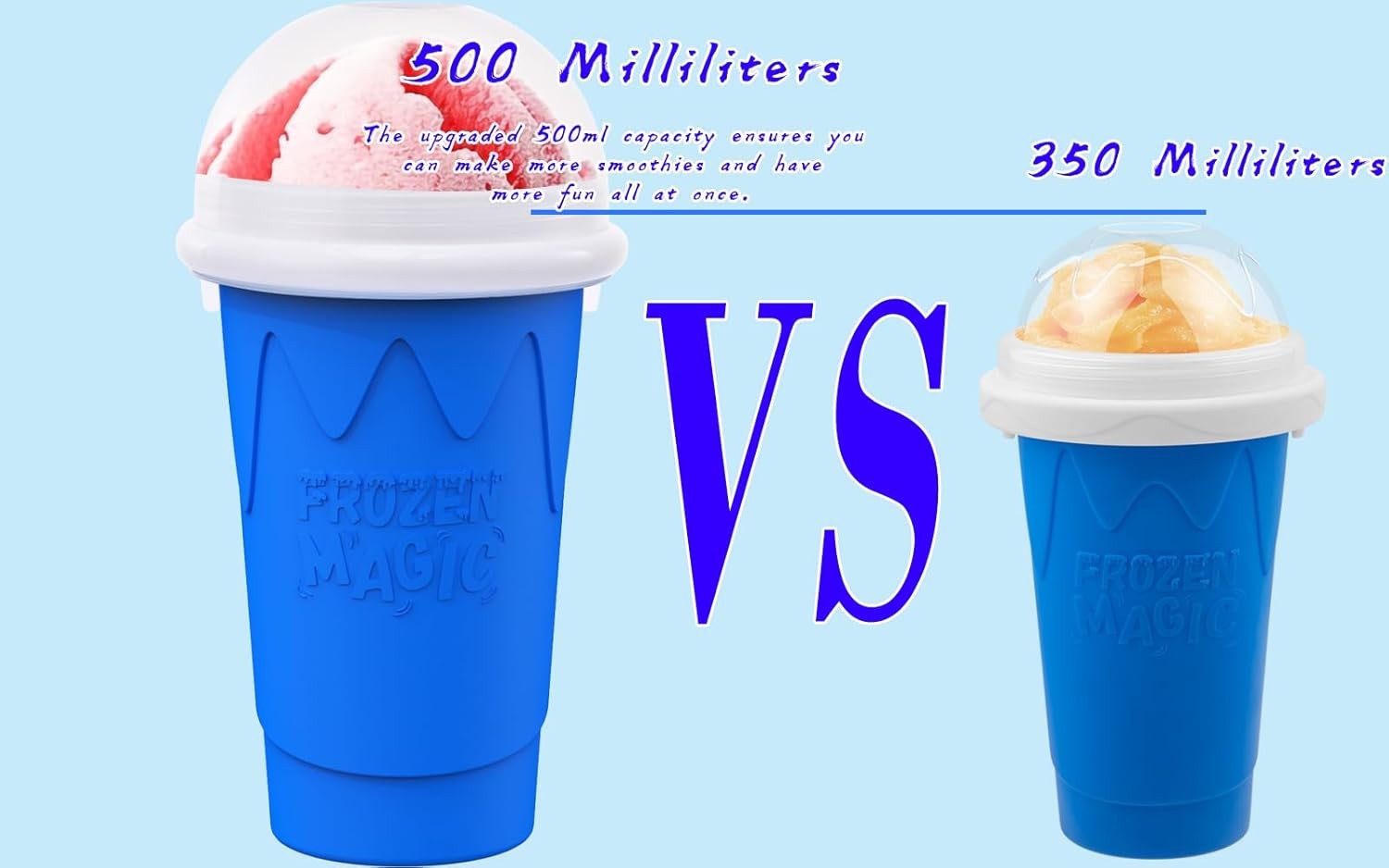 500ML Slushie Maker Cup- DIY Magic Slushy Maker Squeeze Cups, Portable Smoothie