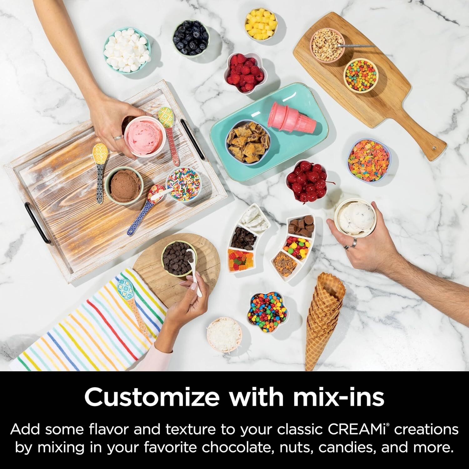 Ninja Swirl by CREAMi Soft Serve & Ice Cream Machine Sorbet Milkshake Low Cal