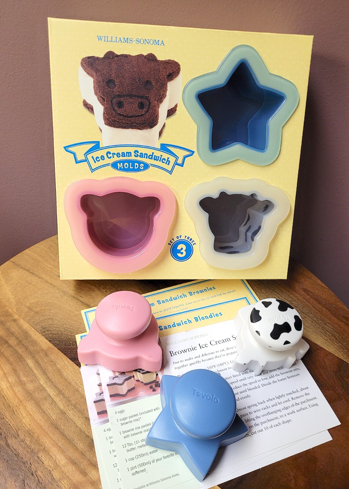 Ice Cream Sandwich Molds Farm Animals Williams-Sonoma Cow Pig Star