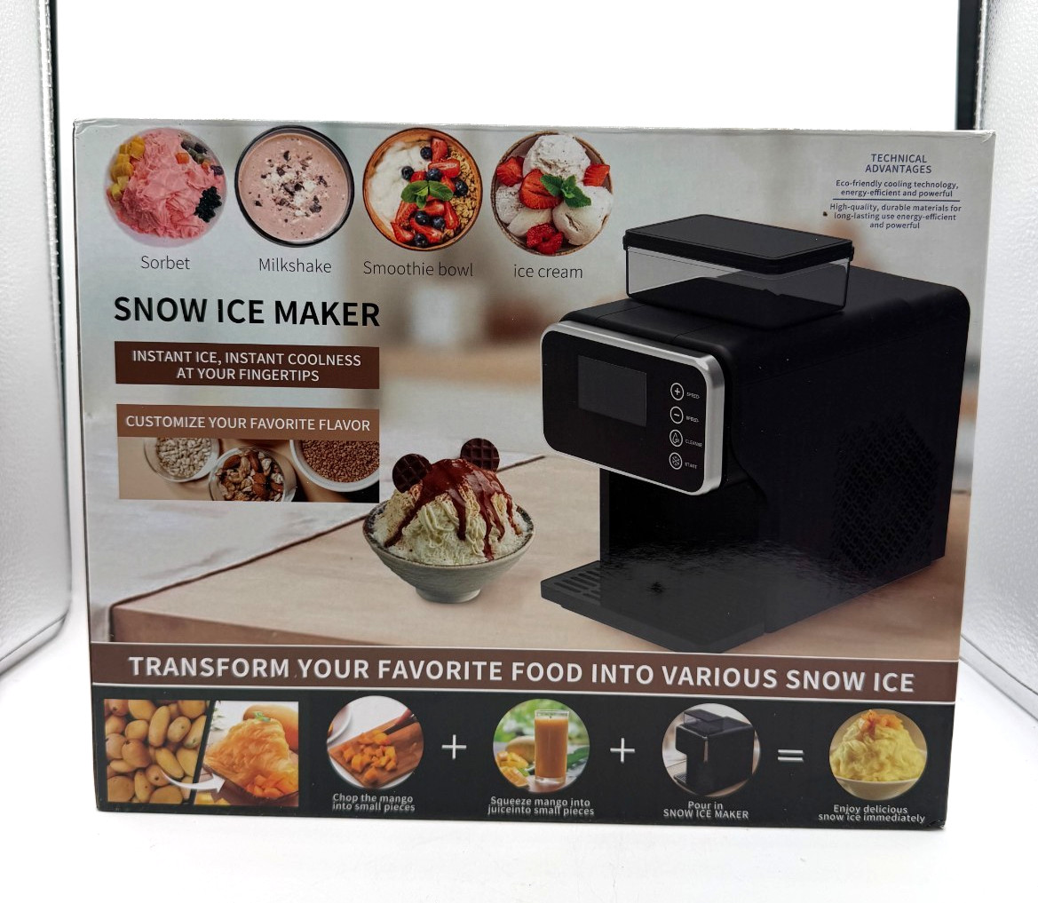 Snow Ice Maker Machine Shaved Ice Dessert Maker 20kg/24H New Sealed