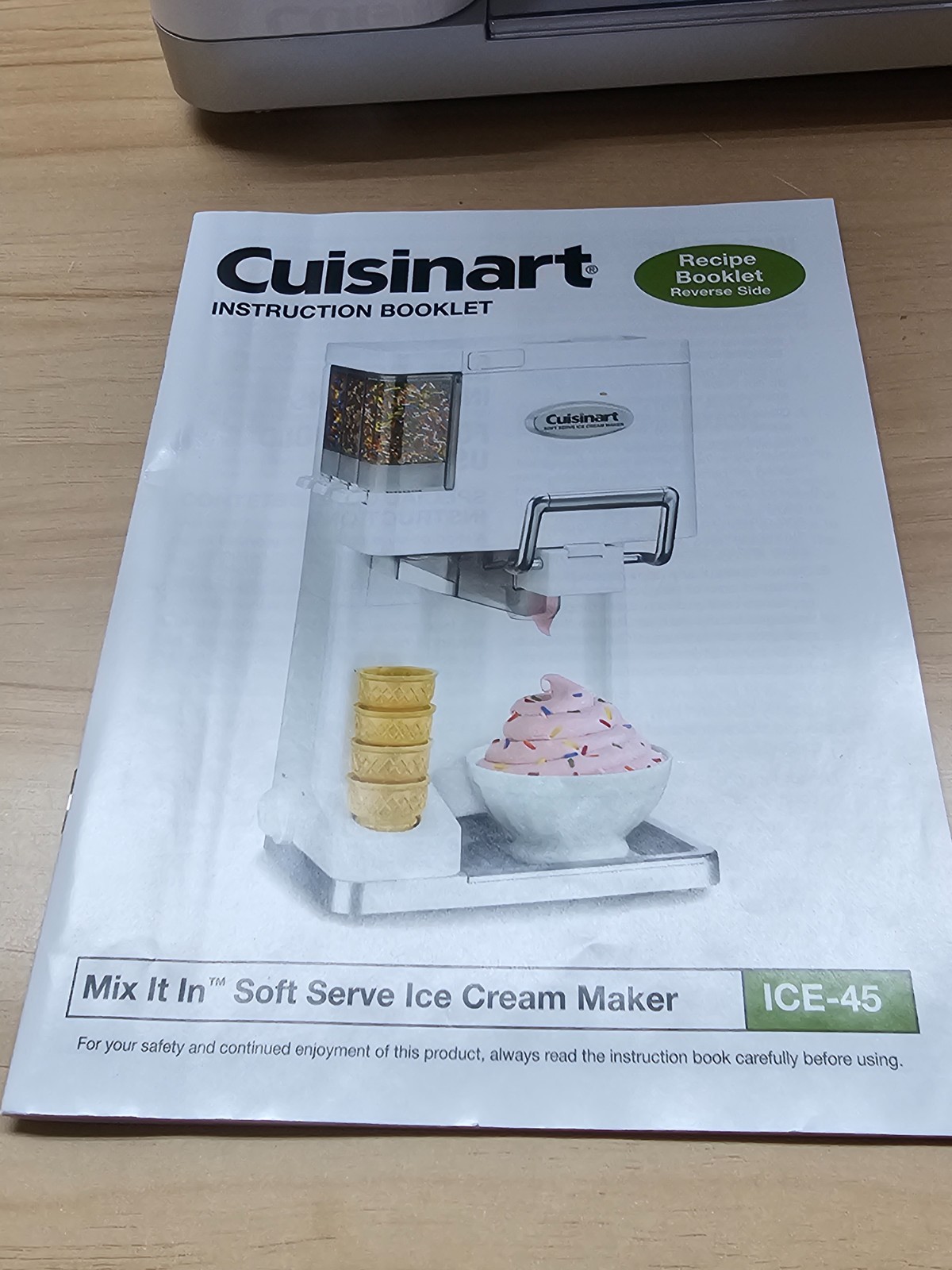 CUISINART MIX IT IN SOFT SERVE ICE CREAM MAKER – ICE-45 – USED ONCE