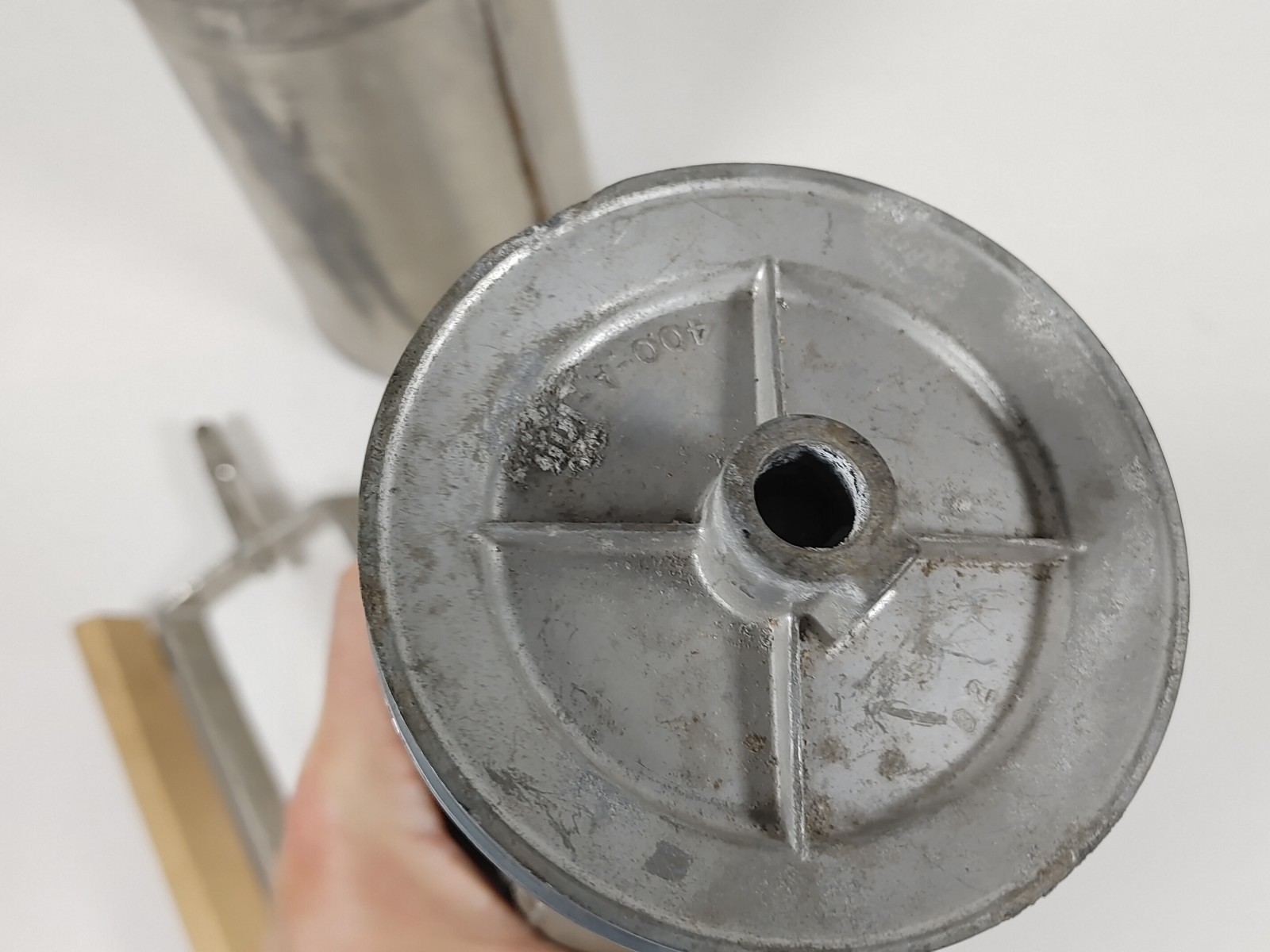 White Mountain Ice Cream Freezer Maker Canister Crank Paddle Triple Motion