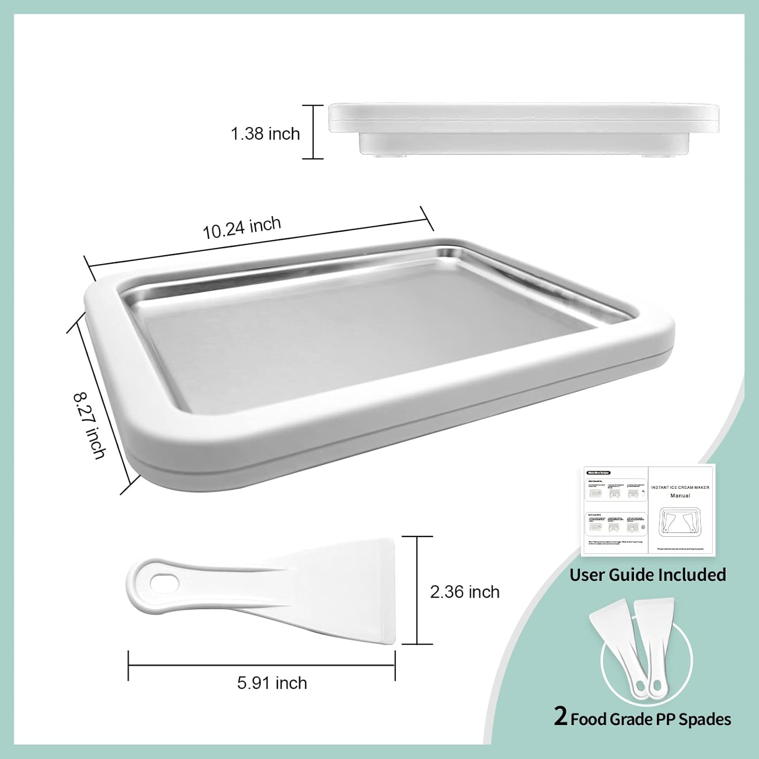 Instant Ice Cream Maker, Rolled Ice Cream Maker, Frozen Yoghurt Plate Instant Ge