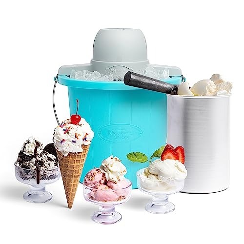 Convenient Electric Ice Cream Maker – Make Classic Soft Serve in Minutes, 4 Qt