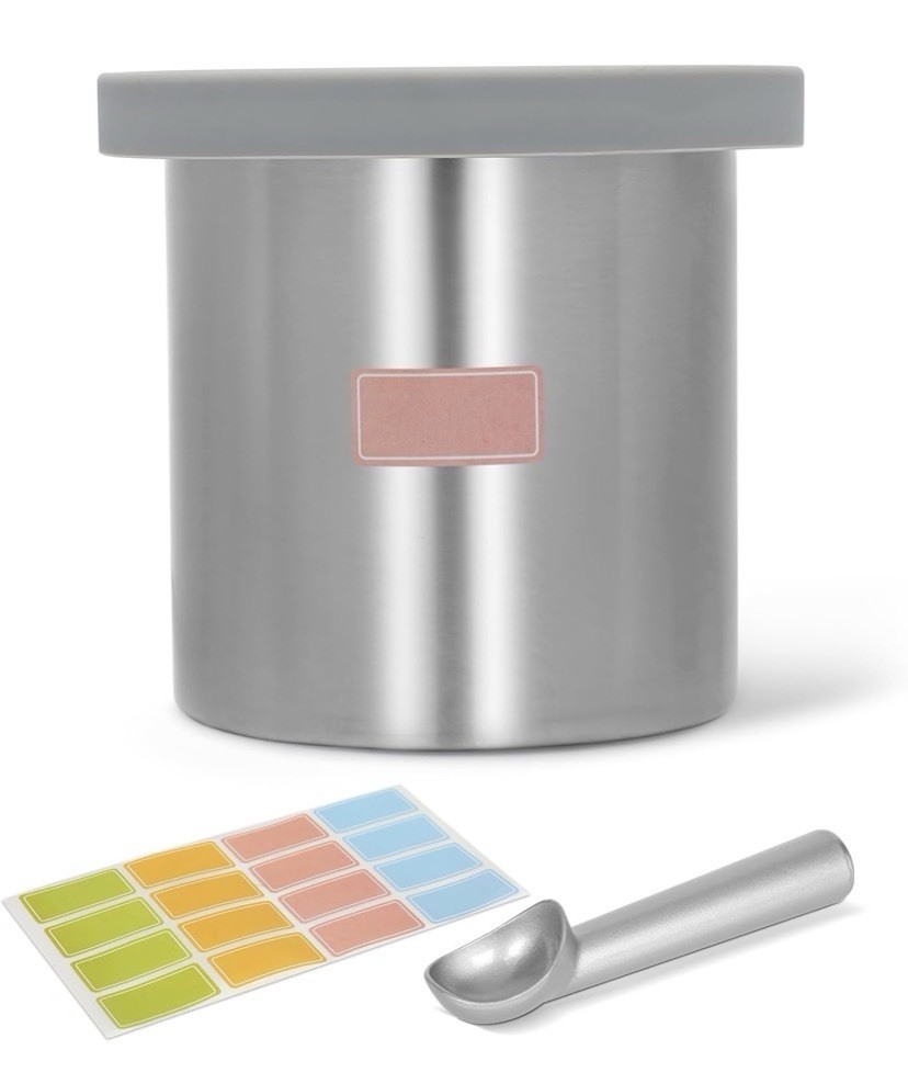 Stainless Steel Replacement PINT Container Ninja Creami 16oz & Stainless SCOOP
