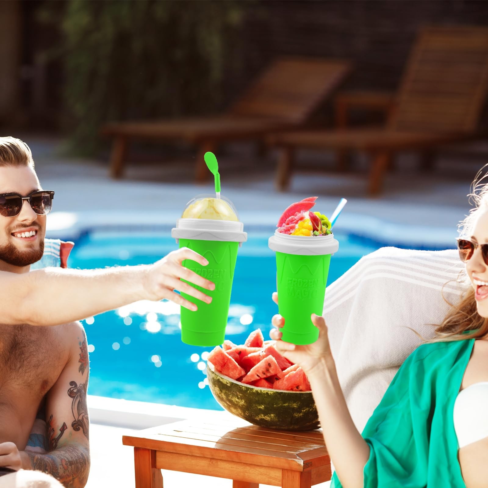 Slushie Maker Cup,DIY Magic Slushy Maker Squeeze Cups,Portable Smoothie Squee…