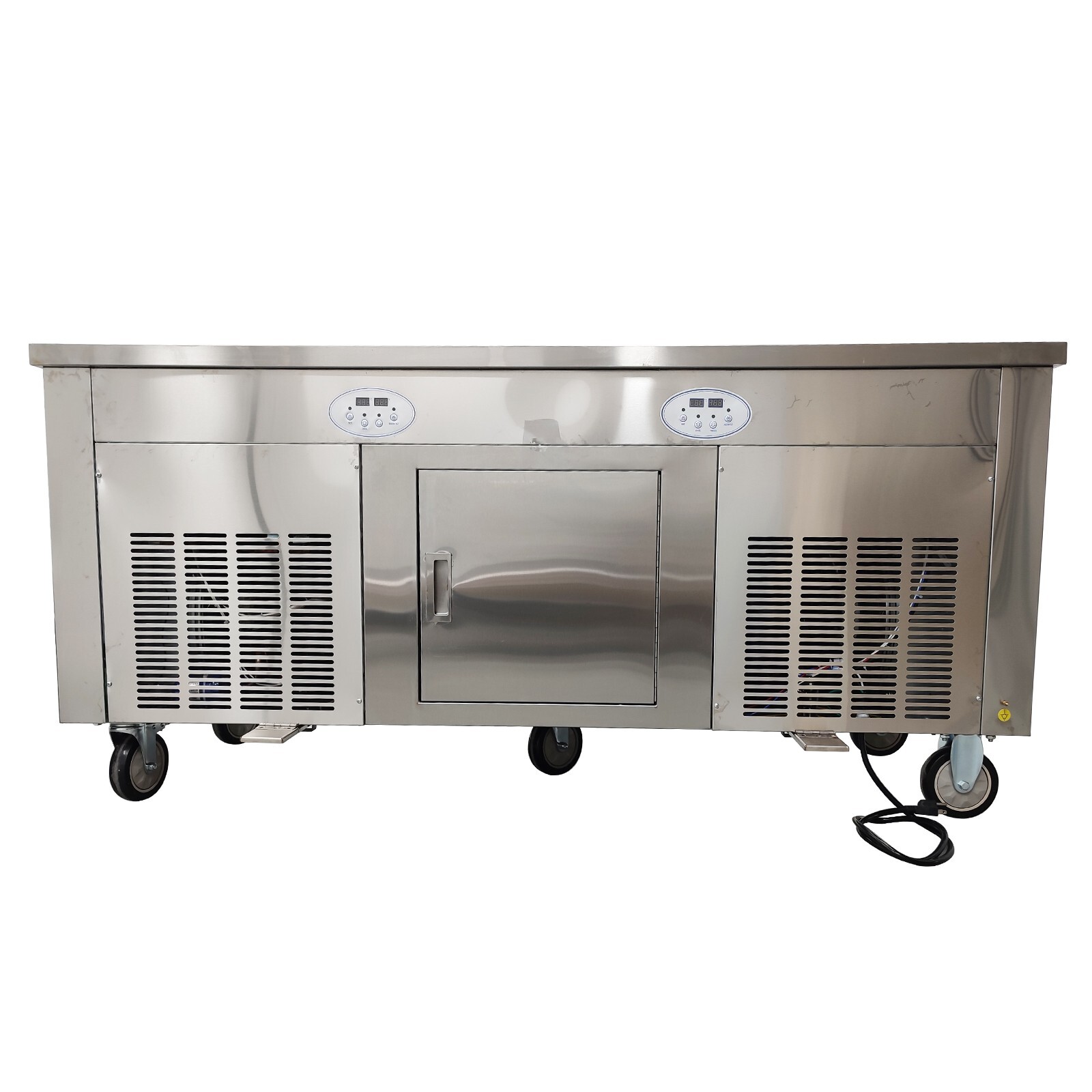 17.7*17.7in Fried Ice Cream Roll Machine 110V Frozen Yogurt Maker Machine 25L/H