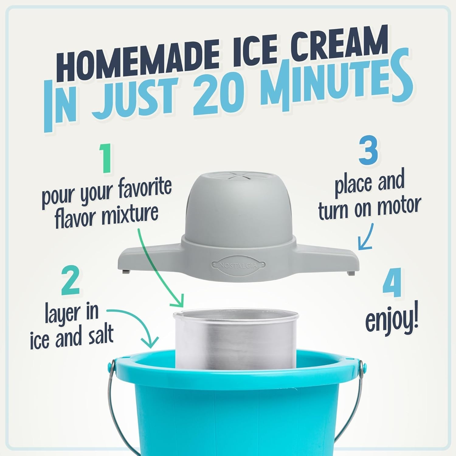 Electric Ice Cream Maker – Retro 4 Qt Soft Serve Machine for Homemade Desserts