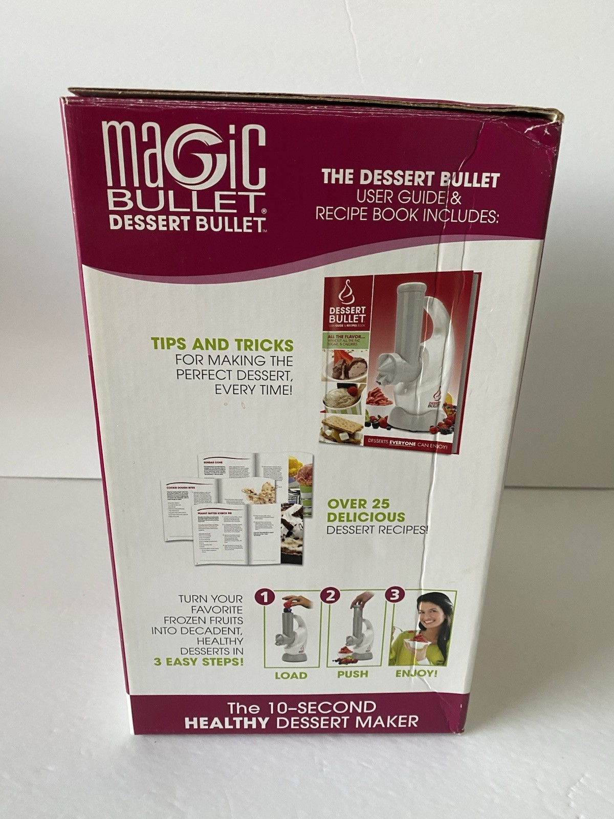 Magic Bullet Dessert Bullet White Frozen Fruit Healthy Dessert Sorbet Maker