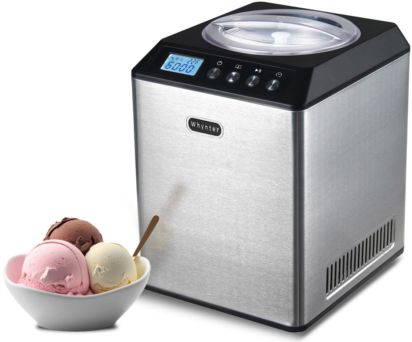 Whynter ICM-201SB Automatic Ice Cream Maker 2.1 Qt. Upright with Built-In Compre