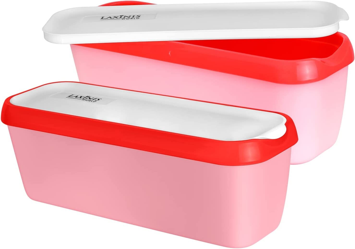 Ice Cream Containers Pack Of 2 Ice Cream Containers With Lids 1.5 qt. pink