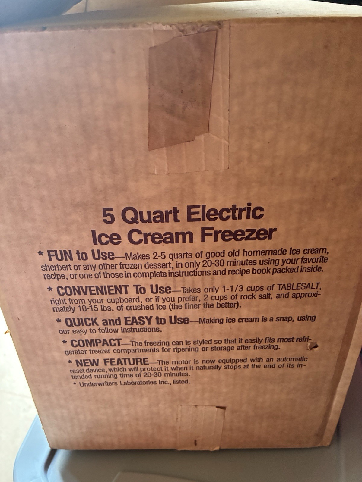 Vintage Sterling Ice Cream Freezer 5 Qt Wood Bucket RCW Model 165A