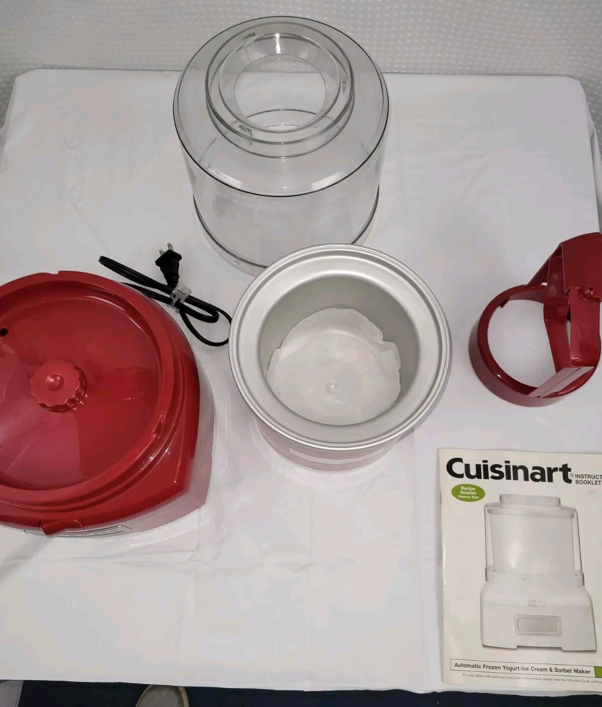 Cuisinart Automatic Frozen Yogurt, Ice Cream, and Sorbet Maker Red