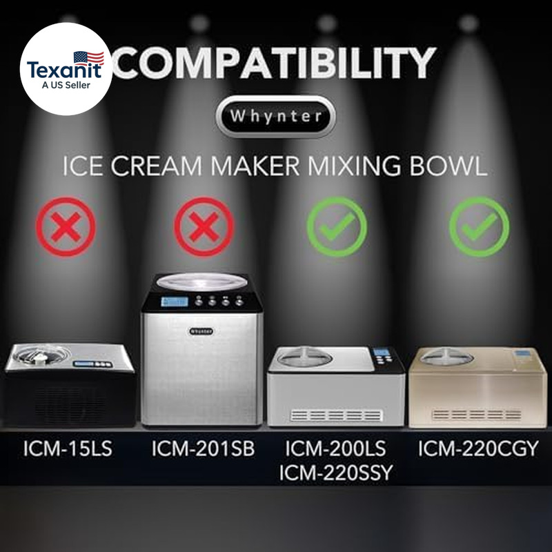 Ice Cream Maker Machine Automatic 2.1 Qt. with Built-In Compressor, LCD Digital