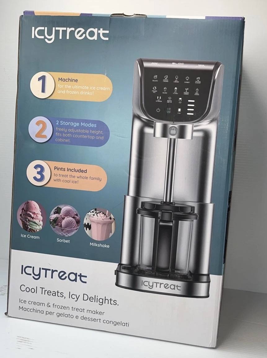 Ice Cream Maker Machine 12-in-1 Full Automatic Stainless Steel Ice Cream Machine