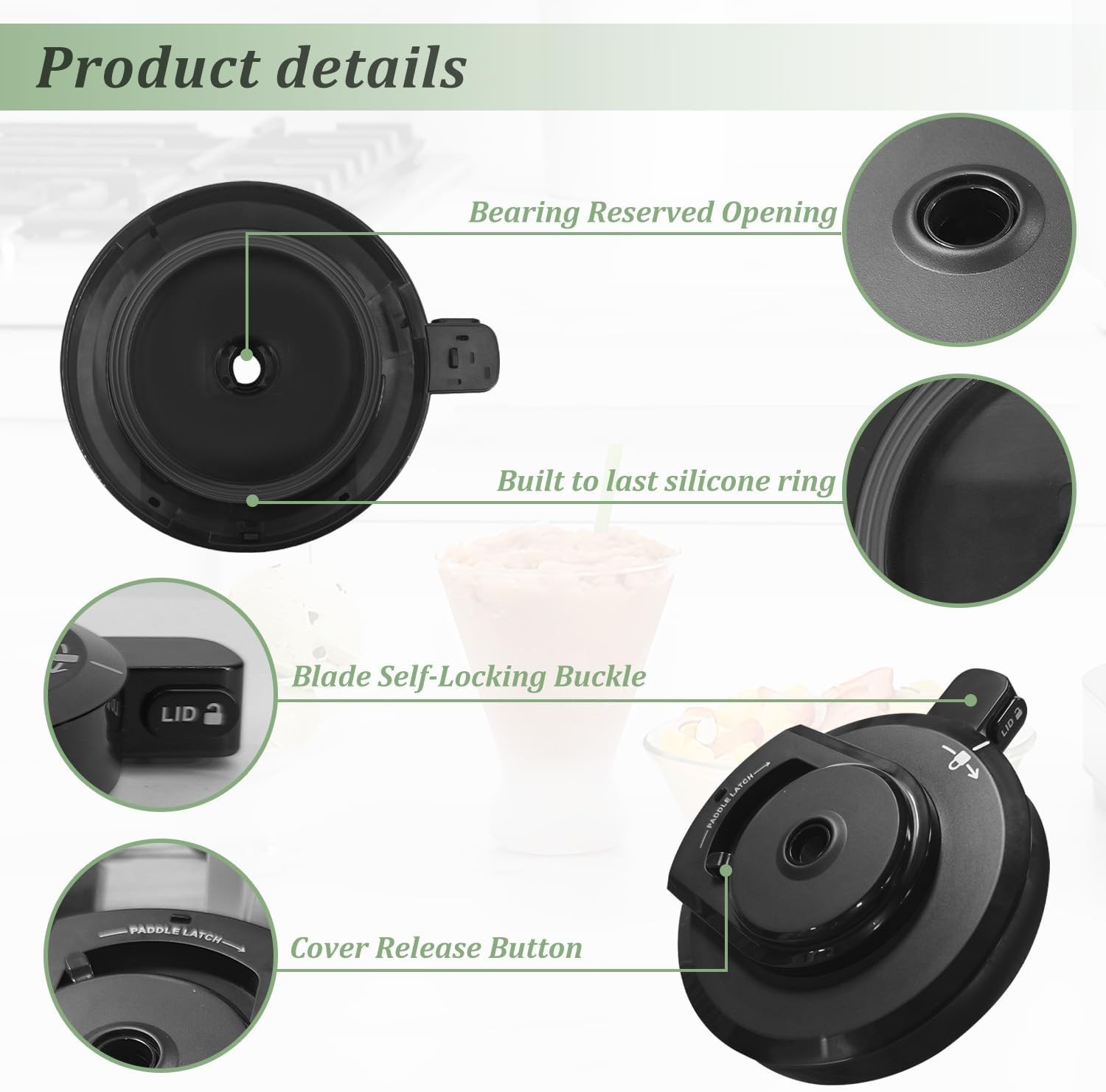Reusable Outer Bowl Lid Replacement For Ninja Nc301 Ice Creami Maker (No Paddle)