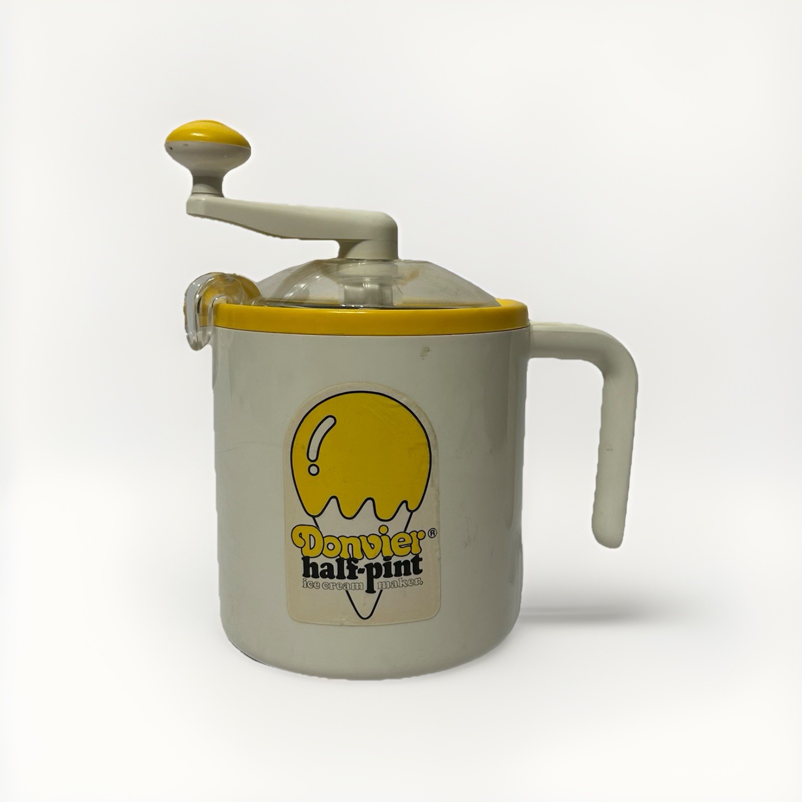 1980’s Donvier Half-Pint Ice Cream Maker Cup With Hand Crank