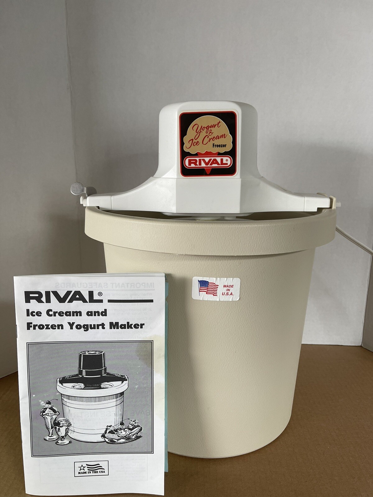 Rival Ice Cream & Yogurt Freezer Maker 8401 USA 4 Quart Electric