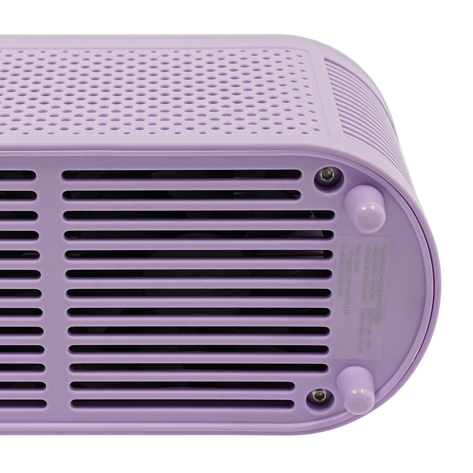 12V Purple Mini Countertop Ice Maker, Compact Ice Machine for Home/Car/Travel