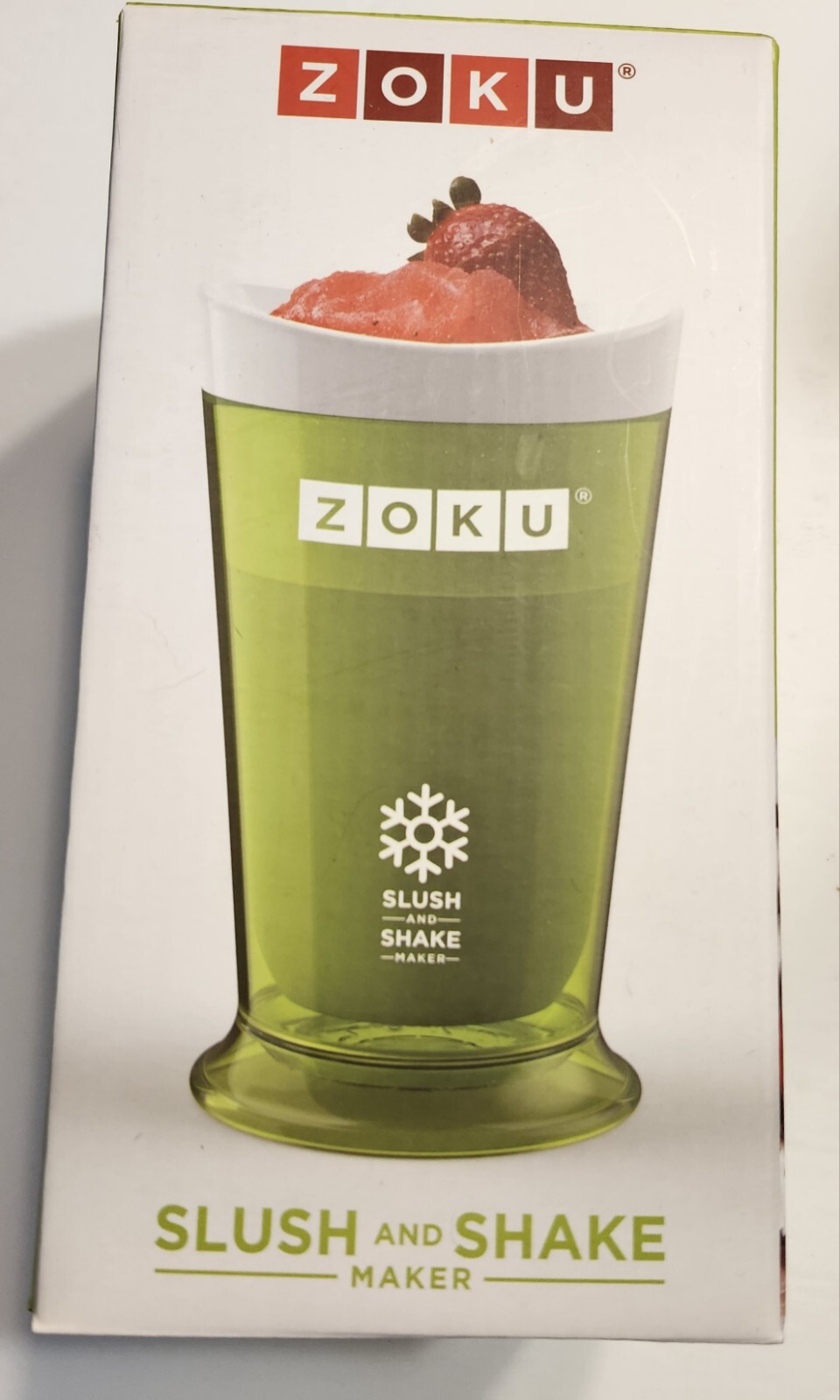 Zoku Slush and Shake Maker Compact Make and Serve Cup with Freezer Core Green