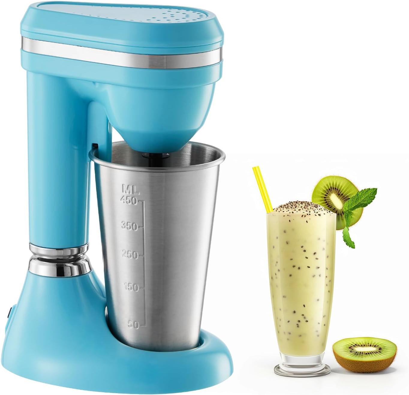 Milkshake Maker, 100W Milk Shake Maker Mixer, Single Head Drink Mixer Blender Ma