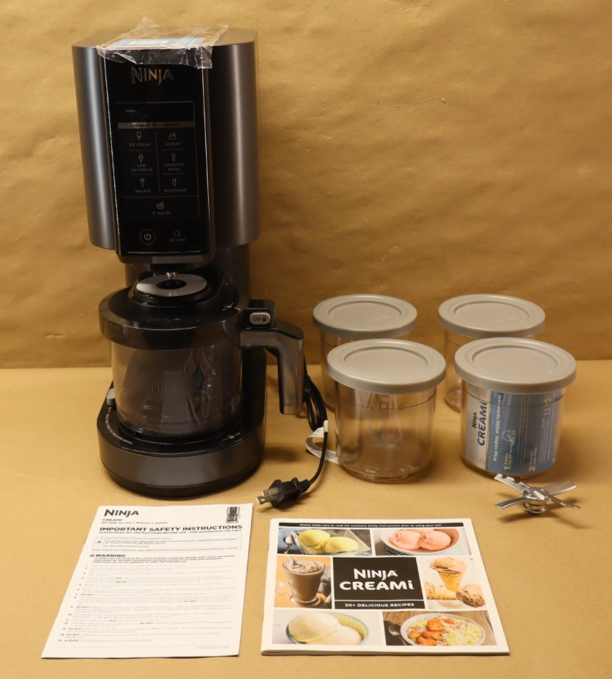 Ninja CN315A Creami Ice Cream & Sorbet Maker, 7 Frozen Treat Programs, 4 Pints