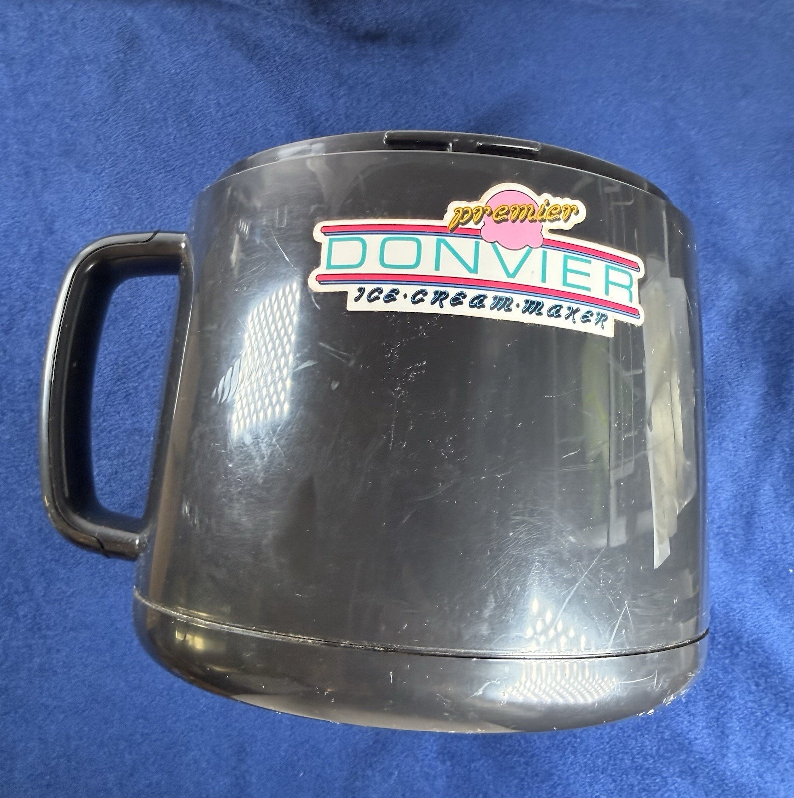 Donvier Premier Ice Cream Maker Machine Black 1-Quart Frozen Dessert, read desc.