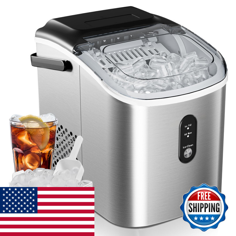 Euhomy Ice Maker Countertop Portable Ice Machine Carry Handle 26.5Lbs Per Day 9