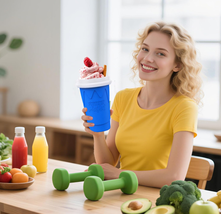 500ML Slushie Maker Cup – DIY Magic Slushy Maker Squeeze Cups, Portable Smoothie