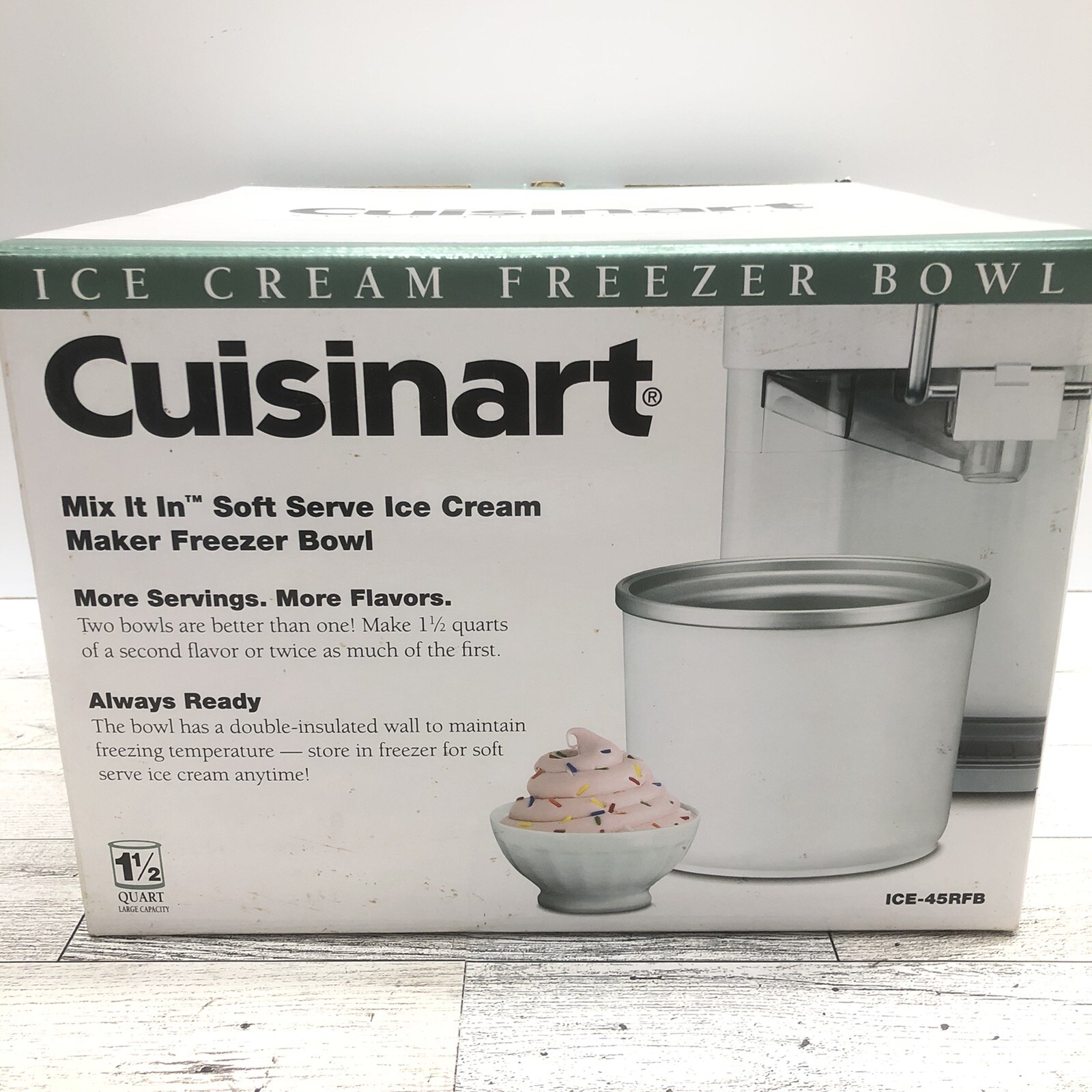 Cuisinart ICE-45RFB 1-1/2-Quart Ice Cream Maker Freezer Bowl. BRAND NEW IN BOX.