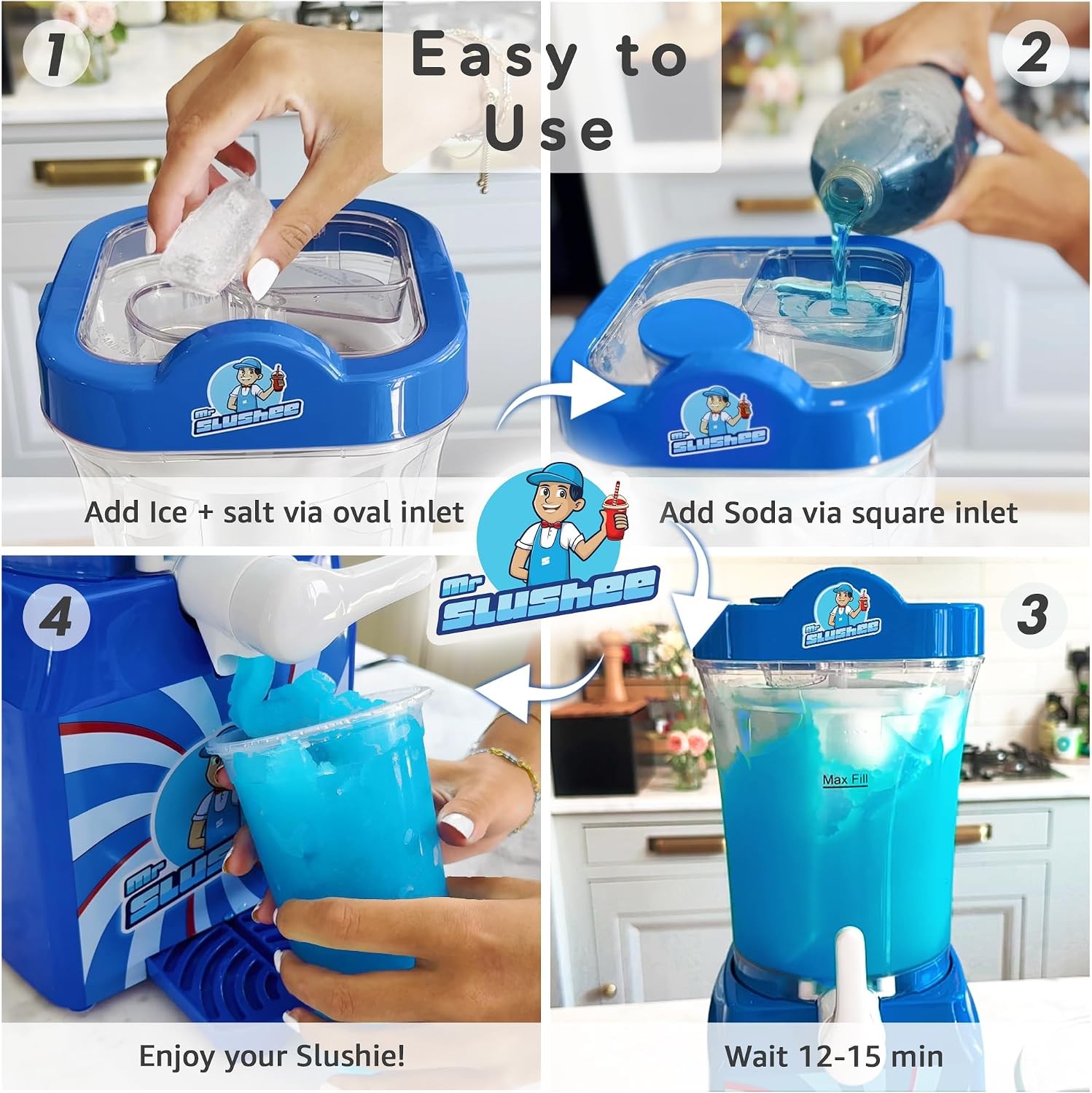 Slushie Machine home New & Improved Countertop Slushy Maker Kitchen 34 fl oz Ice
