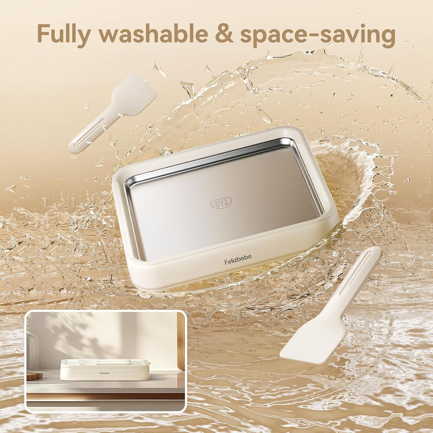 Rolled Ice Cream Maker, Instant Ice Cream Roller Maker Tray with Lid