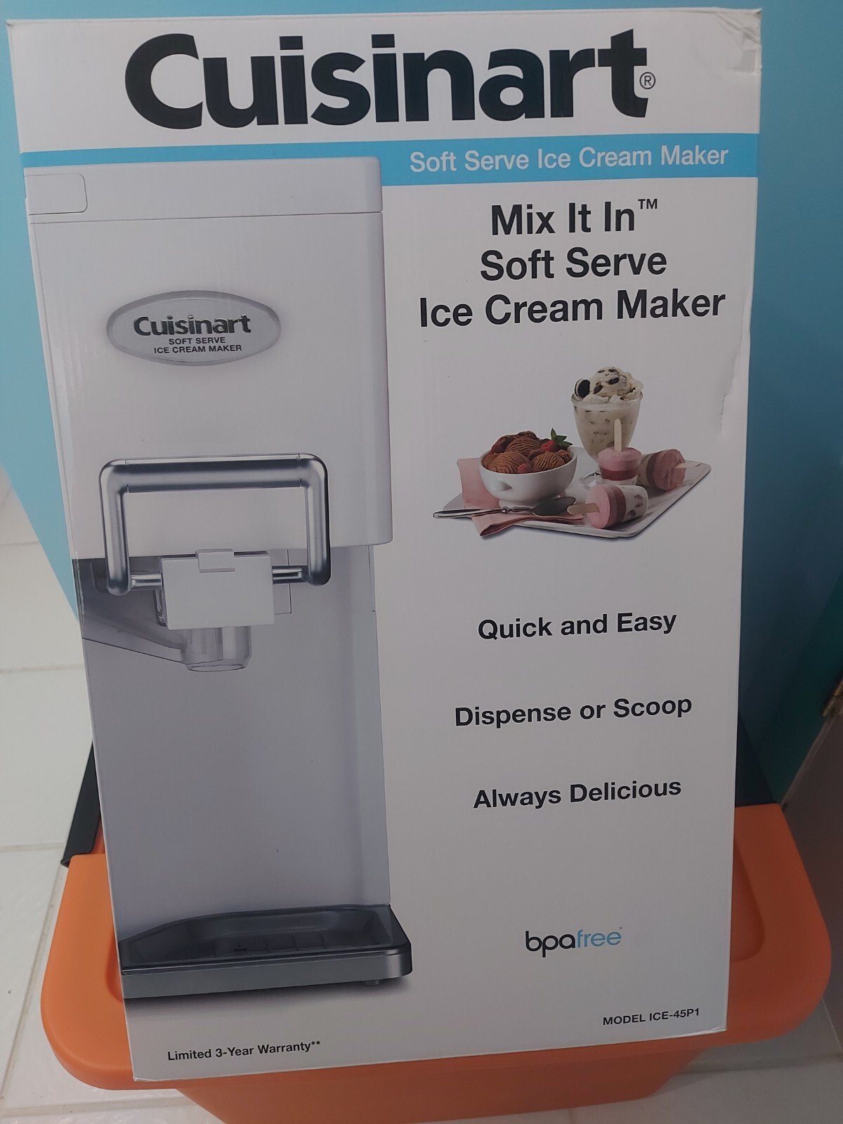 Cuisinart ICE-45 Soft Serve 1.5 Quart Ice Cream Maker