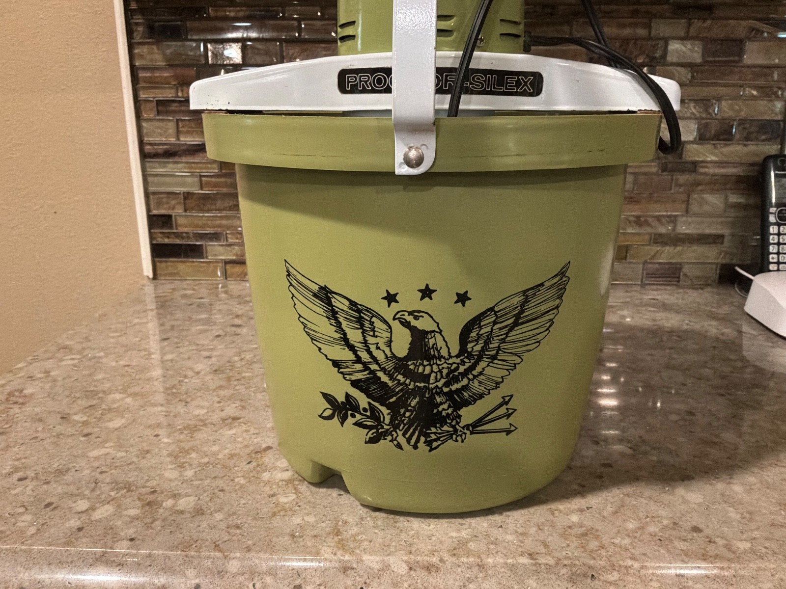 Vintage Proctor Silex American Eagle ICE CREAM FREEZER in Original Box w Recipes