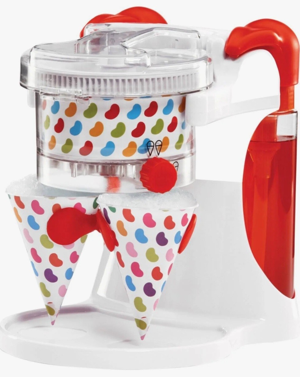 Jelly Belly Electric Ice Shaver Snow Cone Maker DUAL Serve Shave Summer NEW