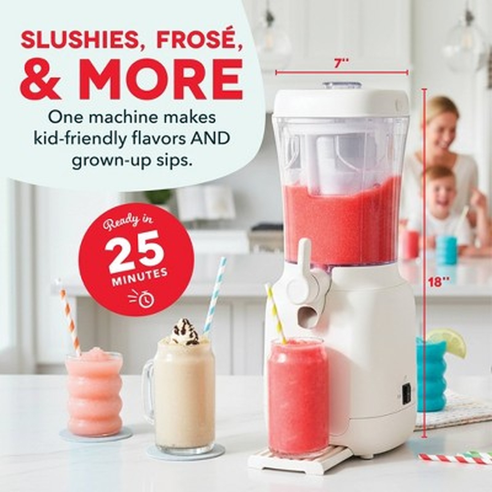Dash Slushy & Frozen Drink Maker – 32 Oz – Cream