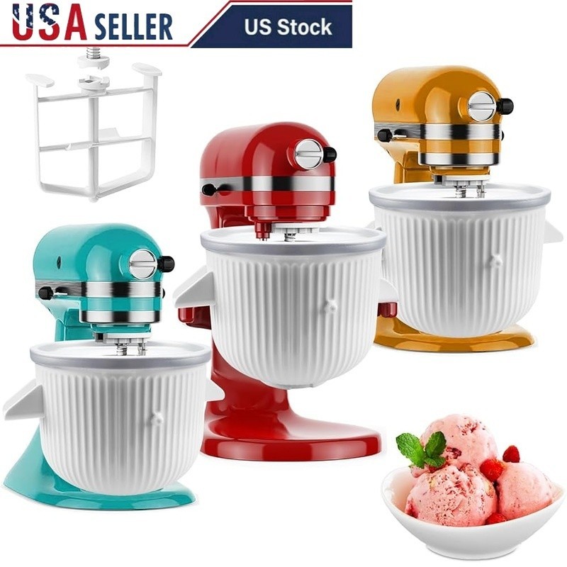 Kitchenaid Ice Cream Maker Attachment Frozen Treats Bowl Tilt Head Bowl-Lift New