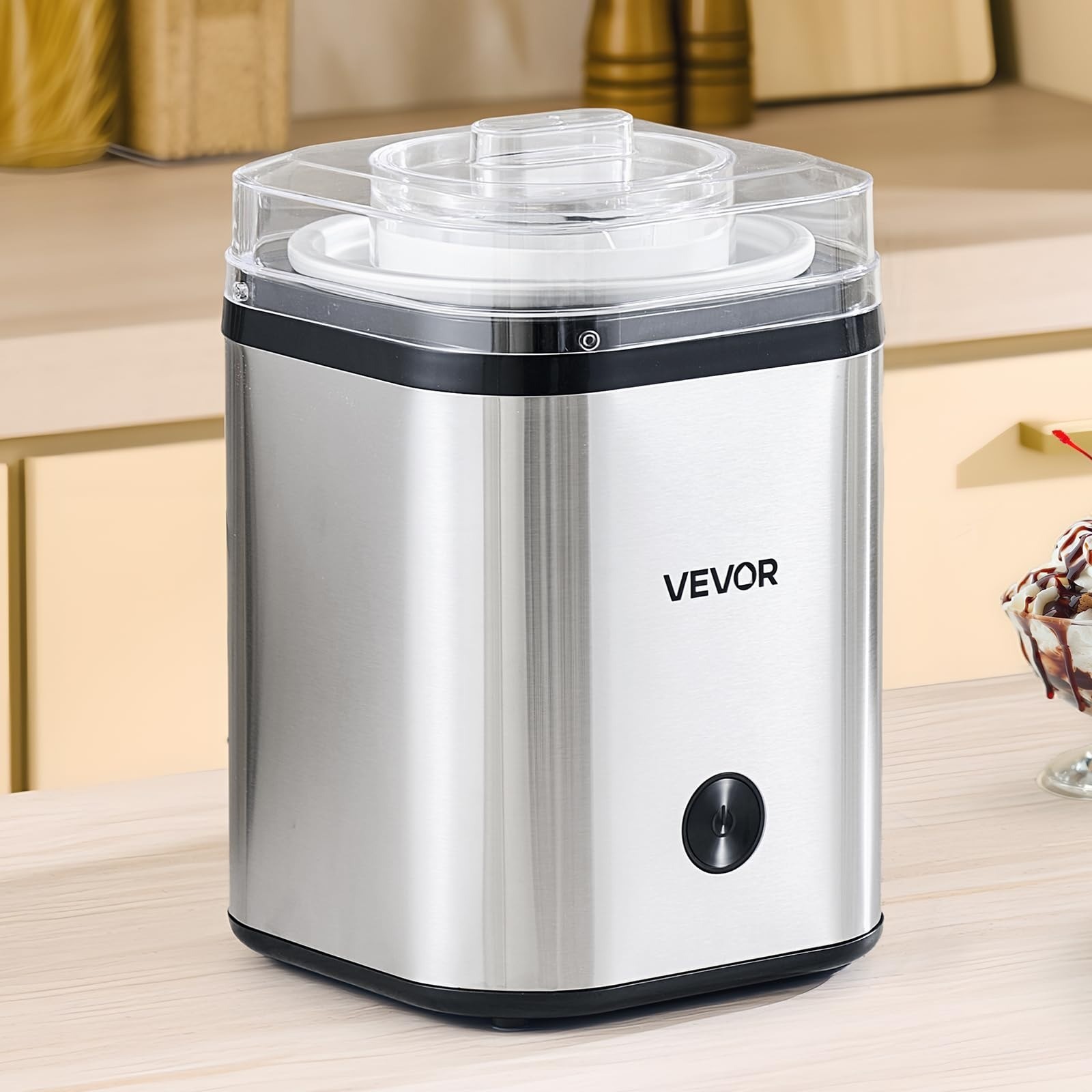 VEVOR Ice Cream Maker 2.11 Qt Electric Automatic Stainless Steel