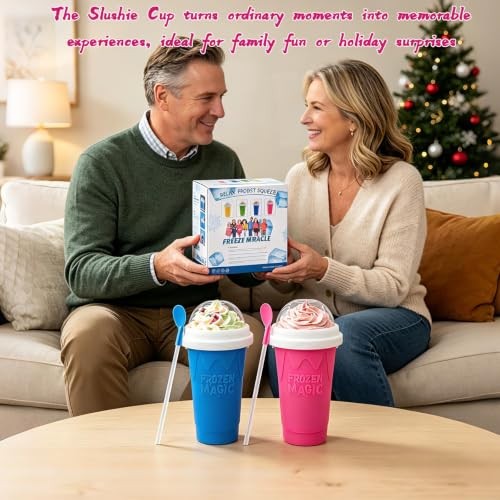 2PCS Slushie Maker Cup – DIY Magic Slushy Maker Squeeze Cup, Smoothie Squeeze