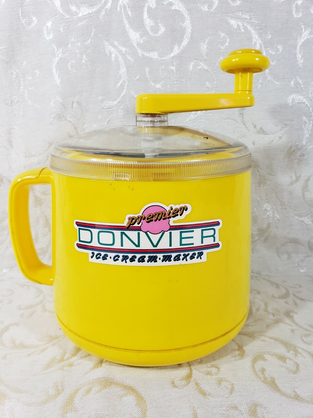 Vintage Donvier Premier Ice Cream Maker – Makes 1 Pint Ice Cream