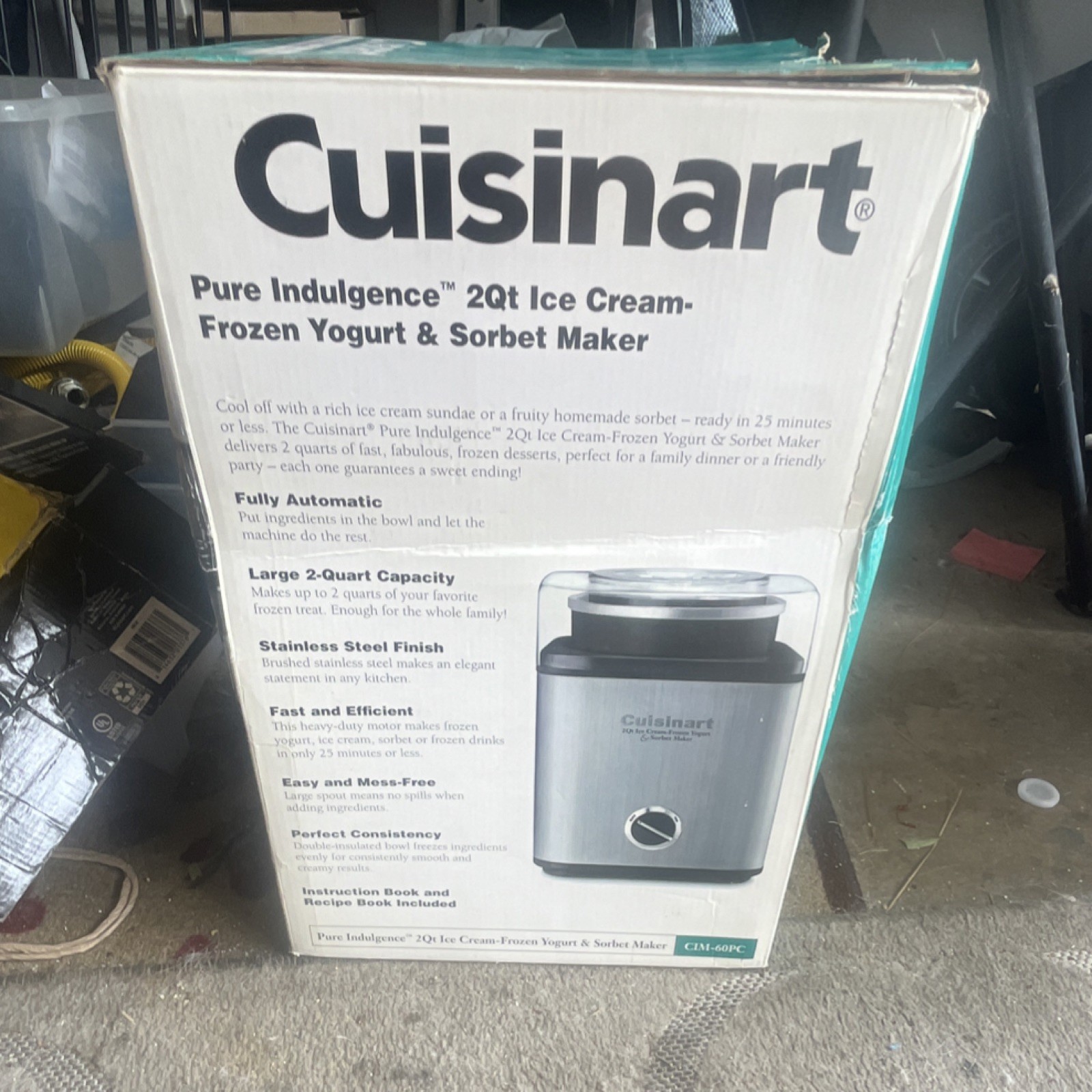 Cuisinart Pure Indulgence 2 Qt Electric Ice Cream Maker, Silver, CIM-60PC
