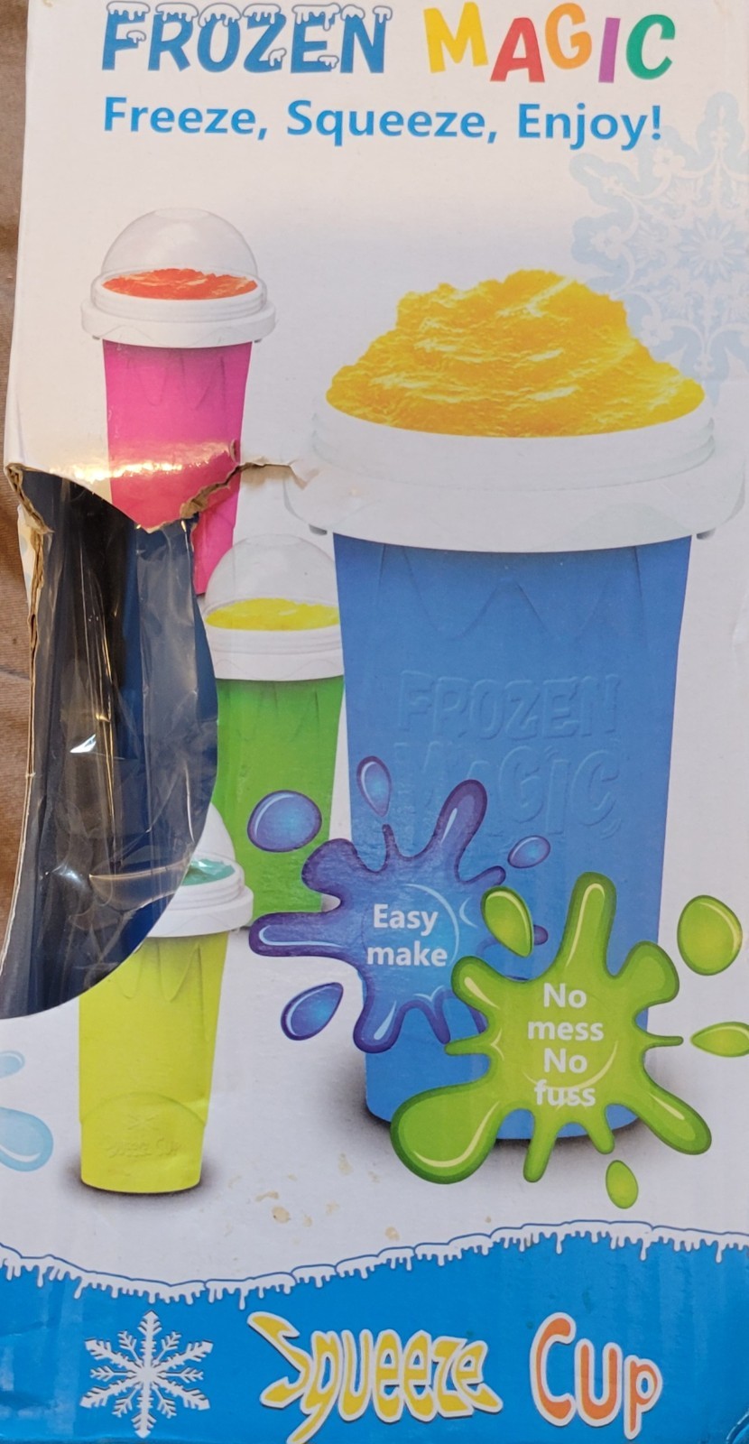 Frozen Magic Slushie Maker Cup Cooling Frozen Squeeze Toy NEW