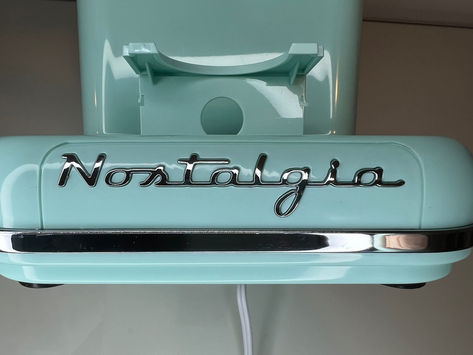 Nostalgia Snow Cone Machine Shaved Ice Classic Retro Single Aqua Teal w Box